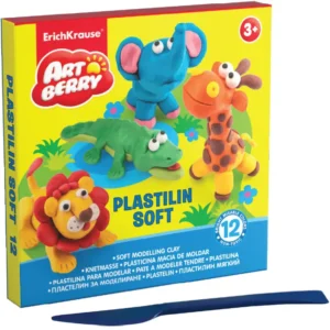 Plastiliin, komplektis 12 tk x 20g + nuga, ArtBerry, Erich Krause