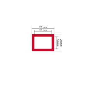 Seinakalendri aken STAATILINE (sisemõõt 20x14mm), punane