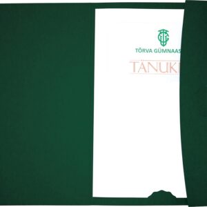 Diplomi kaaned A4, kartong, taskuteta, roheline