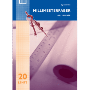 Millimeeterpaber A3, 20 lehte liimplokk