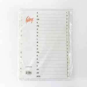 Vahelehed A4 A-Ö College (Eesti) plastik valge