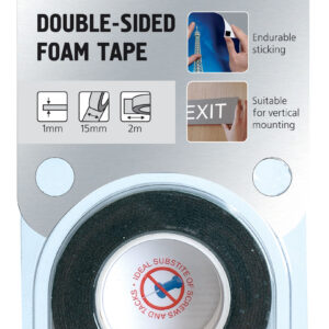 Kleeplint kahepoolne vahtteip 15mm x 2m, 1mm, riputuspakis