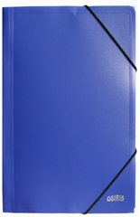 Nurgakummiga plastmapp A4 Osiris, sinine