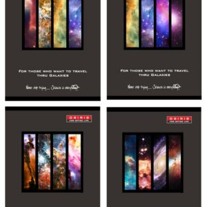 Kontoriraamat A5 96 lehte ruut Osiris GALAXY