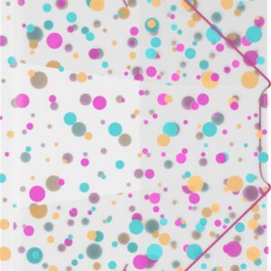 Nurgakummiga plastmapp A5+ DOTS (47220)