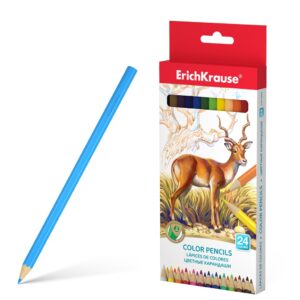 Värvipliiatsid kolmnurksed 24 värvi Erich Krause (61806)