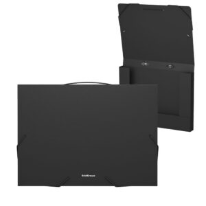 Nurgakummiga plastkarp sangaga A4 (selg 30mm) Matt Classic, must