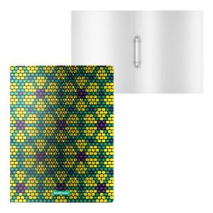 Rõngaskaas A4 2 rõngast, selg 24mm, Green & Yellow