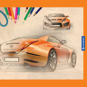 Joonistusplokk A3 120 g, 20 lehte – auto