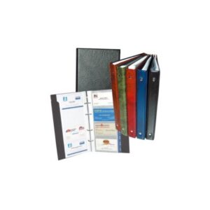 Visiitkaardihoidja rõngastega A5, 80 kaardile+register, roheline