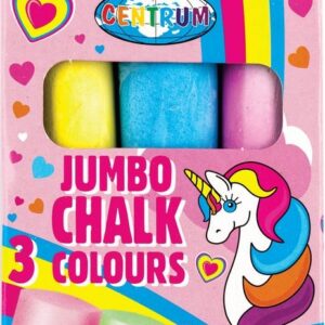 Kriit, tänavakriit värviline JUMBO Unicorn 105mm, läbimõõt 24mm, 3 tk pakis