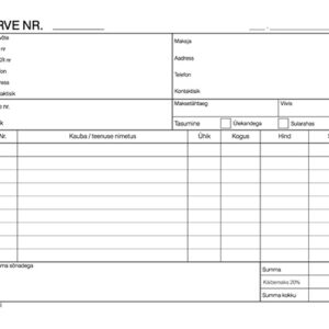 Blankett Arve A5 laiuti, 100 lehte