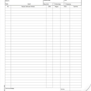 Blankett Arve-saateleht A4 pikuti, 100 lehte, isekopeeruv CFB