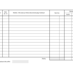 Blankett Avansiaruanne A5, kahepoolne, 100 lehte