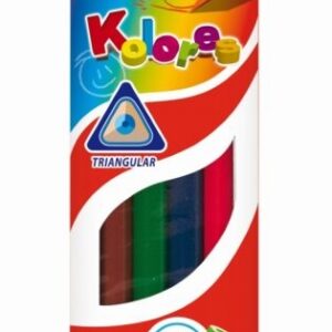 Värvipliiatsid kolmnurksed 6 värvi KORES Kolores, riputuspakis