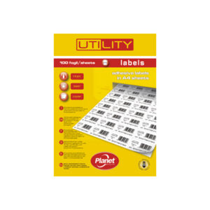 Etikett A4 Utility 47,5 x 25,4 mm, 100 lehte, 44tk lehel