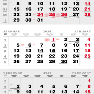 Seinakalender Trio Maxi põhi augustamata tagapapita