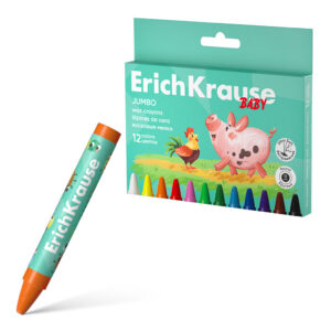 Vahakriidid Baby Jumbo, ümar 11mm, 12 värvi riputuspakis