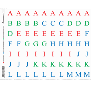 Tähekomplekt liikuvale aabitsale, eesti keel – värviline