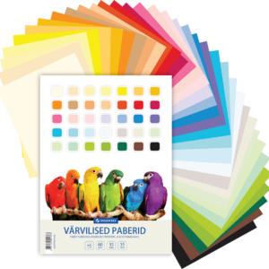 Värvilised paberid A4 80 g, 35 lehte, 35 värvi