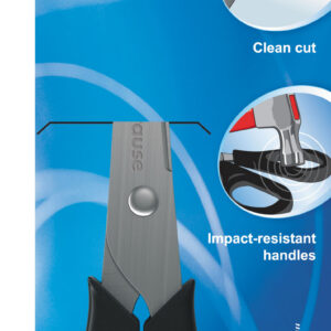 Käärid 17 cm EasyCut, 2D teritus, must riputuspakis