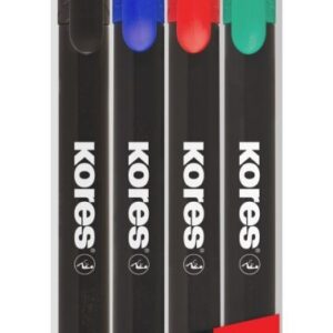 Markeri komplekt KORES P1, 1mm, permanent, 4 värvi