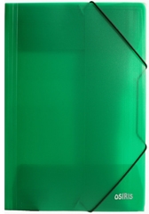 Nurgakummiga plastmapp A4 Osiris, roheline