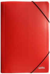 Nurgakummiga plastmapp A4 Osiris, punane