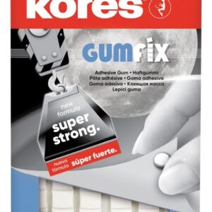 Kleepemass KORES Gumfix valge, 84tk pakis
