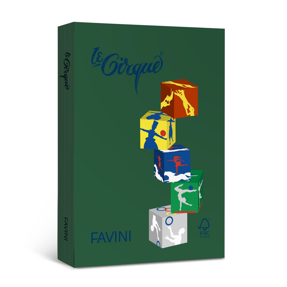 Värviline kartong Le Cirque A4 160 g, metsaroheline (Forest Green 304), 250lehte