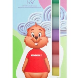 Plastiliin 10 värvi KORES Pastel, 200 g kartongkarbis