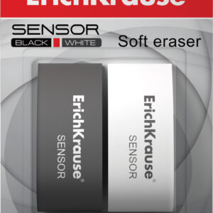 Kustutuskumm SENSOR 50x23x19mm, must ja valge riputuspakis