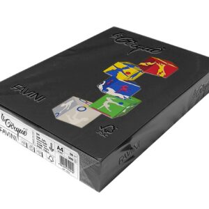 Värviline paber Le Cirque A4 80 g, must (Nero 63), 500lehte