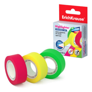 Kleeplint 18mm х 20m Highlighter, 3 värvi assortii, kartongkarbis