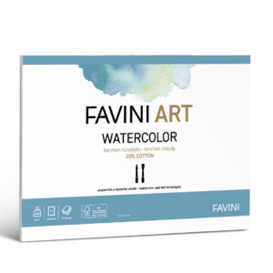 Akvarellplokk B4 340 g, 10 lehte Favini Torchon, 25% puuvilla