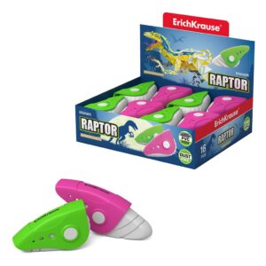Kustutuskumm Raptor 57x34x19mm plastkorpuses, 16tk müügialusel