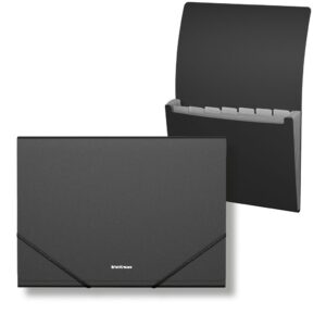 Lõõtsmapp A4 Matt Classic, 6 taskut, must