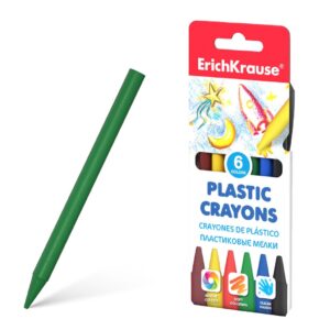 Vahakriit 6 värvi Erich Krause, kartongist riputuskarbis