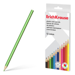 Värvipliiatsid 12 värvi Erich Krause, puiduvaba