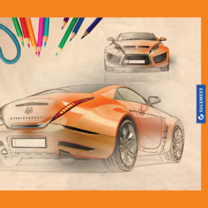 Joonistusplokk A4 120 g, 20 lehte – auto