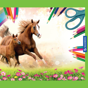 Joonistusplokk A4 120 g, 40 lehte – hobused