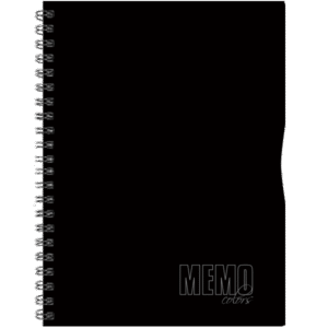 Memo Colour A4 ruut, 80 lehte, must