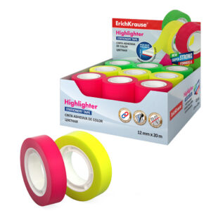 Kleeplint 12 mm x 20m HIGHLIGHTER, assortii müügialusel (45)