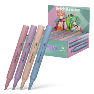 Tekstimarker Visioline V-17 Mini Manga, painduv ots, 4 värvi müügialusel