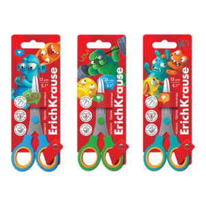 Käärid 13 cm Junior Softy Jolly Friends, ümar ots, assortii riputuspakis