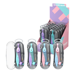 Sirkel pliiatsiga 12,2 cm Pastel, raadius 15cm, assortii riputuspakis