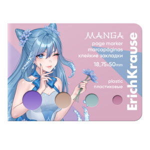 Märkmepaber-järjehoidja Manga 19x50mm, 4värvi, 100 tk