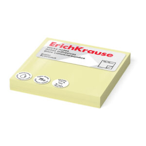Märkmepaber Erich Krause 75x75mm, kollane, 100 lehte