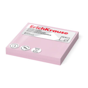 Märkmepaber Erich Krause 75x75mm, roosa, 100 lehte