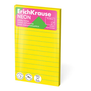 Märkmepaber jooneline 125x75mm NEON, 4 värvi assortii, 100 lehte